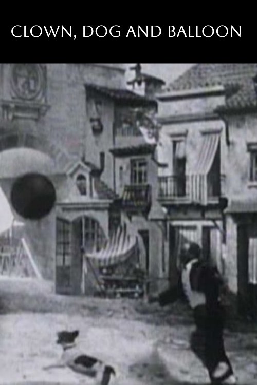 Affiche Clown, chien et ballon