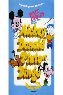 Affiche Mickey, Donald, Pluto et Dingo en vacances