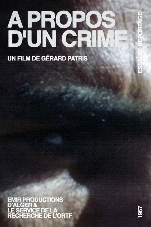 Affiche A Propos D'Un Crime