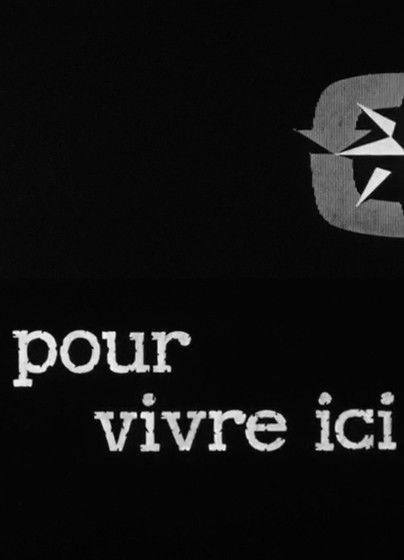 Affiche Pour vivre ici