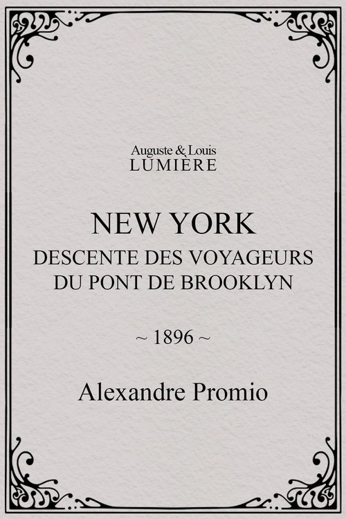 Affiche New York, descente des voyageurs du pont de Brooklyn