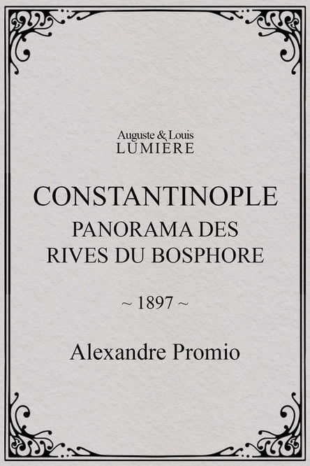Affiche Constantinople, panorama des rives du Bosphore
