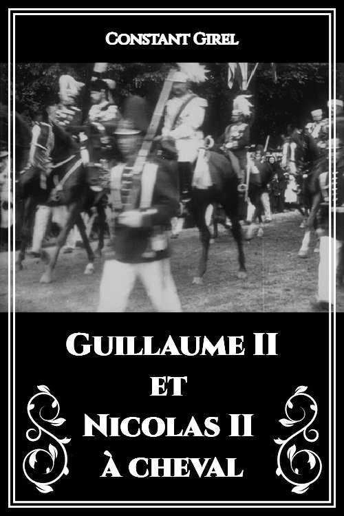 Affiche Guillaume II et Nicolas II à cheval