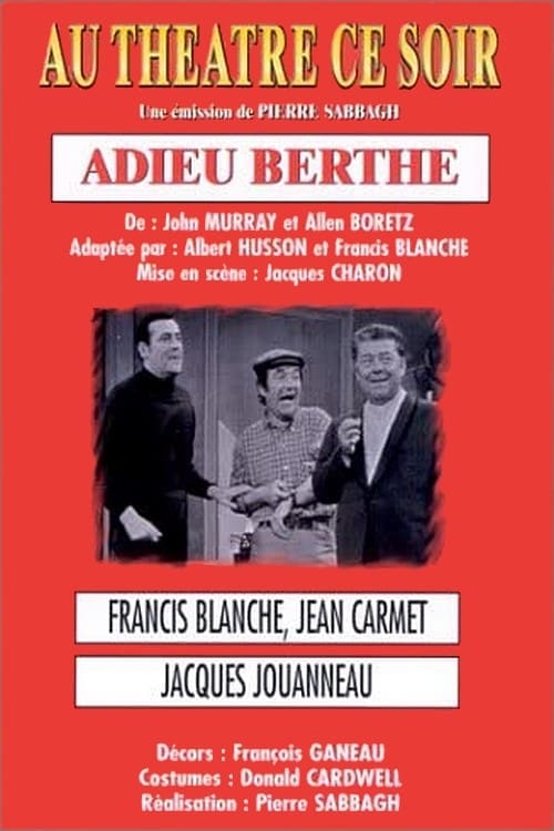 Affiche Adieu Berthe