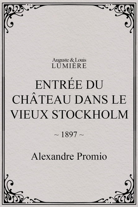 Affiche Entrée du château dans le vieux Stockholm