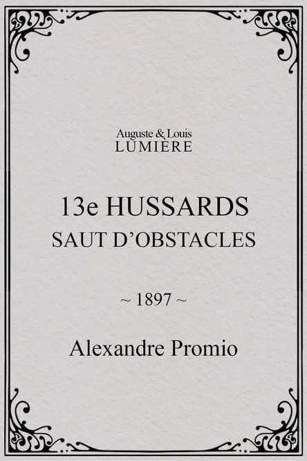 Affiche 13e hussards : saut d’obstacles