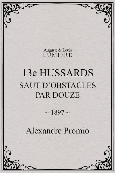 Affiche 13e hussards : saut d’obstacles par douze