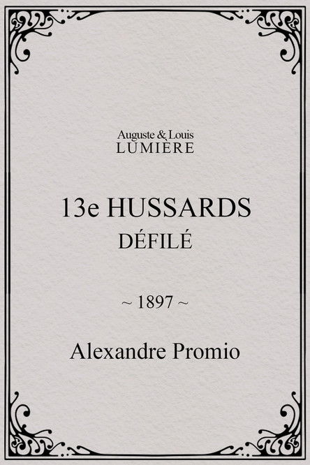Affiche 13e hussards : défilé