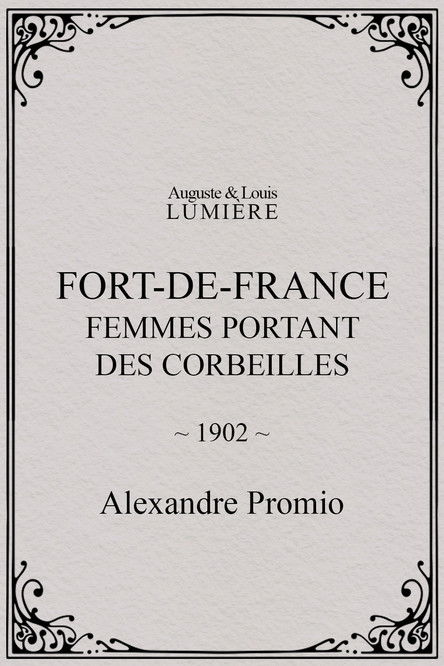 Affiche Fort-de-France : femmes portant des corbeilles